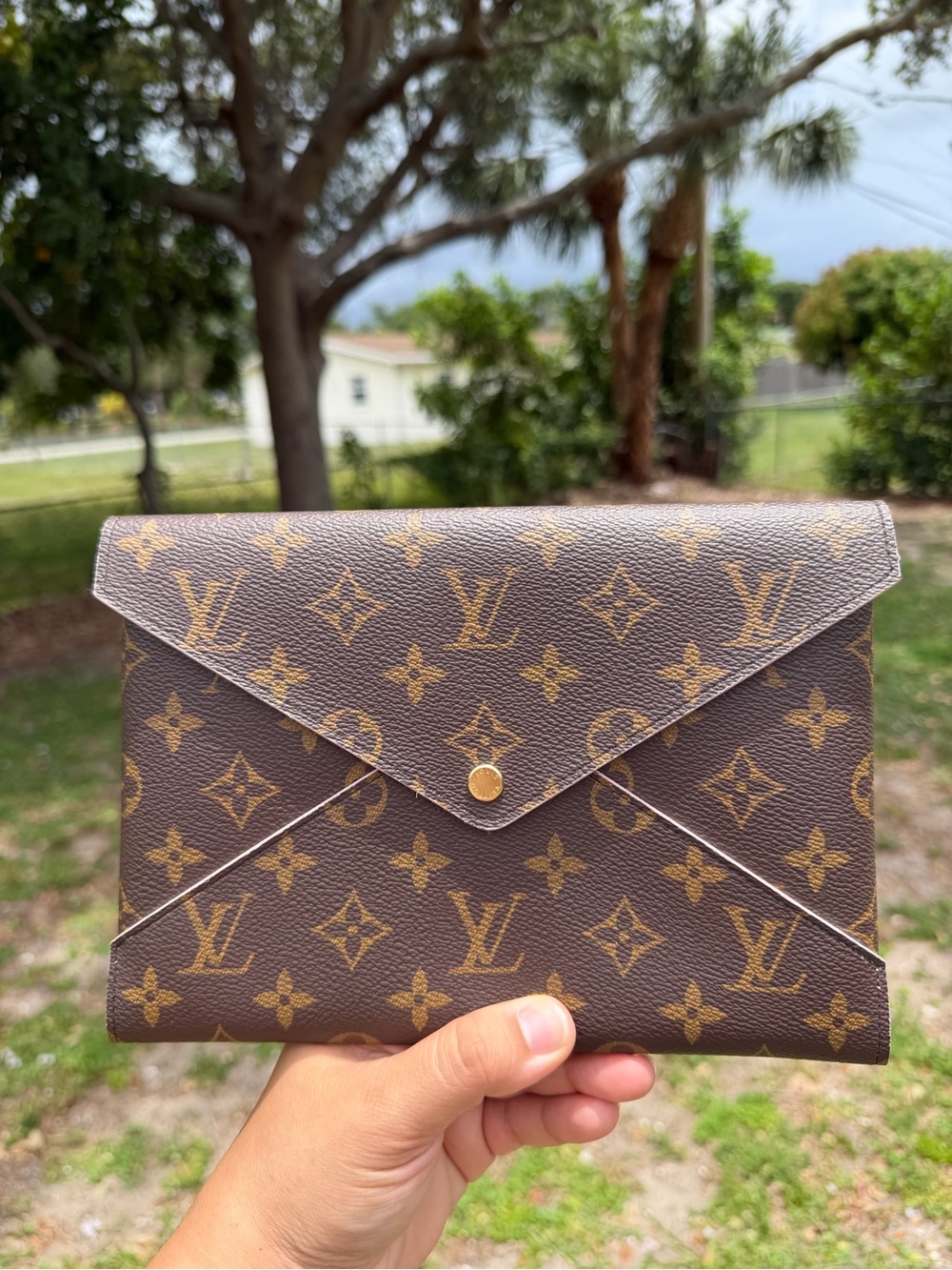 Louis Vuitton Brown Monogram Envelope Wallet
